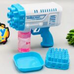 Bubble Bazooka Pro Electric 2-in-1 Rocket Bubble Gun — Fast Bubbles for Parties, Beach & Backyard Fun
