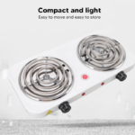 Double Electric Stove – Dual Hot Plate Twin Coil Cooker - Image 3