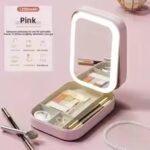 Portable Folding Makeup Mirror Jewellery Box – 3-Color LED Beauty Mirror, Multi-Function Personal Care Organizer - Image 3