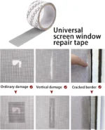 Mesh Window Screen Repair Tape – 2 Meter Durable Self-Adhesive Patch for Quick Screen Fixes - Image 3