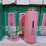 BPA Free Glass Water Bottle | 400ml Portable Tumbler | With Protective Plastic Shell | For School, Gym, Home & Office (Random colour) - Image 4