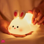 Silicon Rabbit Lamp - Cute Lamps - Rechargeable Rabbit Lamp With Touch Sensor - Bunny Night Lamps for Kids