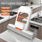 Foldable Mini Mop With Box | Portable Desktop Wet & Dry Cleaning Mop | Self‑Squeezing Mop for Kitchen, Bathroom, Car & Glass - Image 4