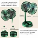 Rechargeable Portable Telescopic Folding Table Fan – 3-Speed Adjustable Desk Fan (Random Color) - Image 2