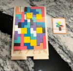 Wooden Puzzle Tetris Game | Montessori Learning Aid | 3D Colourful Blocks | Creative Geometry Toy for Kids & Families - Image 5