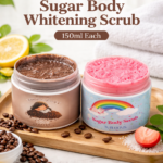 Pack Of 2 Sugar Body Whitening Scrub 150ml Each Exfoliating Body Scrub For Smooth And Glowing Skin