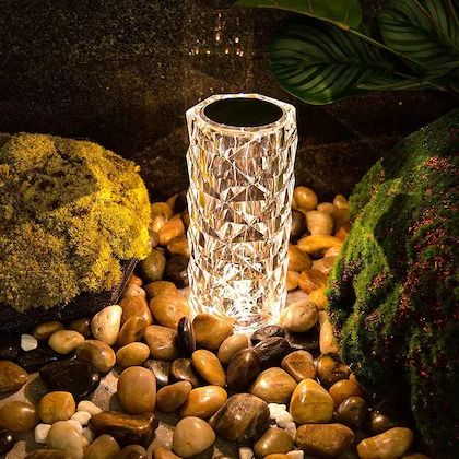 16-Color Crystal Table Lamp – RGB Rose Diamond LED with Remote & Rechargeable Battery - Image 3