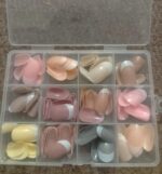 144 Pcs Multicolor False Nails Box Stylish Durable Easy To Use For Everyday Fashion Parties And Nail Art Designs - Image 3