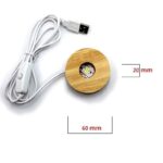 1 Pc USB LED Galaxy Crystal Ball Lamp | 3D Planet Moon Night Light | Bedroom & Party Home Decor | Kids Birthday Gift (Moon Shape Only) - Image 3