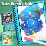 Magic Water Coloring Book For Toddlers Reusable Water Painting Book With 1 Pen Educational Travel Toy | Random Design - Image 2