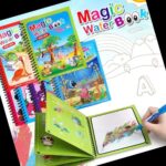 Magic Water Coloring Book For Toddlers Reusable Water Painting Book With 1 Pen Educational Travel Toy | Random Design - Image 3