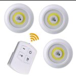 Pack of 3 LED Remote Control Lights – Tap Lights with Self Adhesive for Cabinet, Wardrobe & Kitchen - Image 3